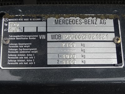 Lot 362 - 1991 Mercedes-Benz SL 500