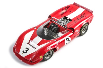 Lot 669 - Signed GMP 1:18 Scale 1966 ‘Team Surtees’ Lola T70 Spyder Model