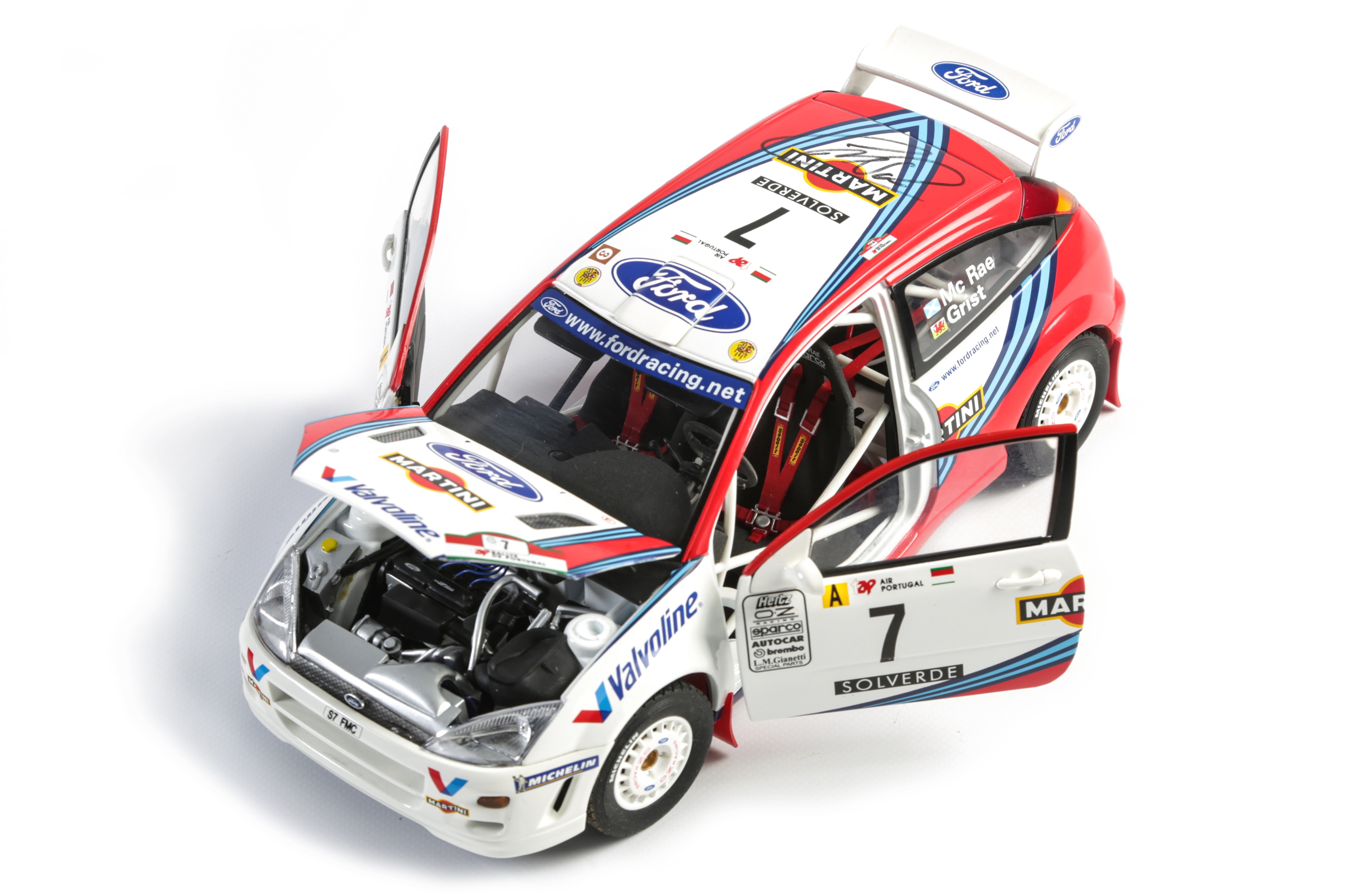 AUTOart Ford Focus WRC 1/18 Blanche/rouge - Diecast Collection