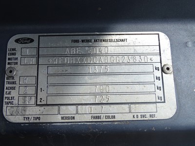 Lot 321 - c.1990 Ford Escort XR3i