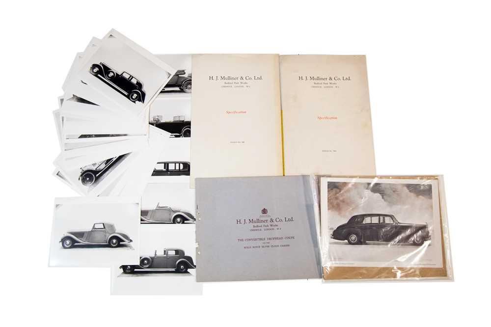 Lot 70 - Paperwork and Ephemera Relating to Mulliner / Park Ward Coachbuilders