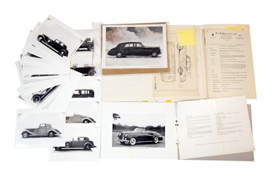 Lot 70 - Paperwork and Ephemera Relating to Mulliner / Park Ward Coachbuilders