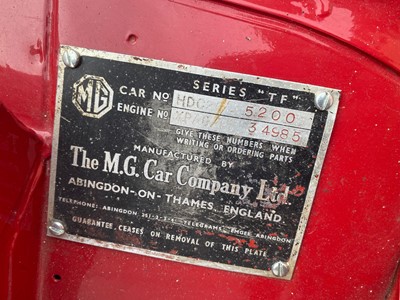Lot 70 - 1954 MG TF 1250