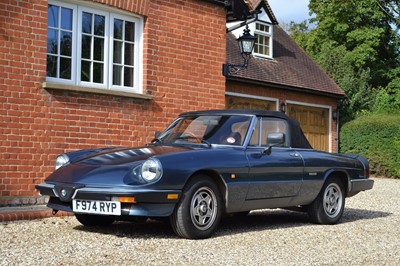 Lot 323 - 1989 Alfa Romeo Spider 2.0 S3