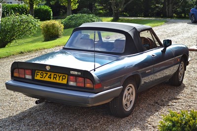 Lot 323 - 1989 Alfa Romeo Spider 2.0 S3
