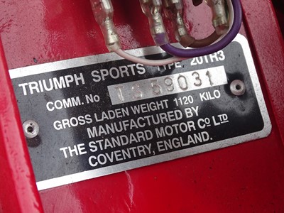 Lot 46 - 1959 Triumph TR3A