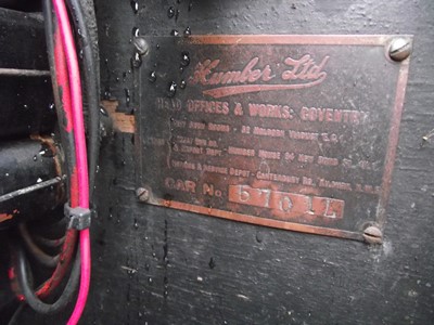 Lot 78 - 1928 Humber 9/20 Weyman Saloon