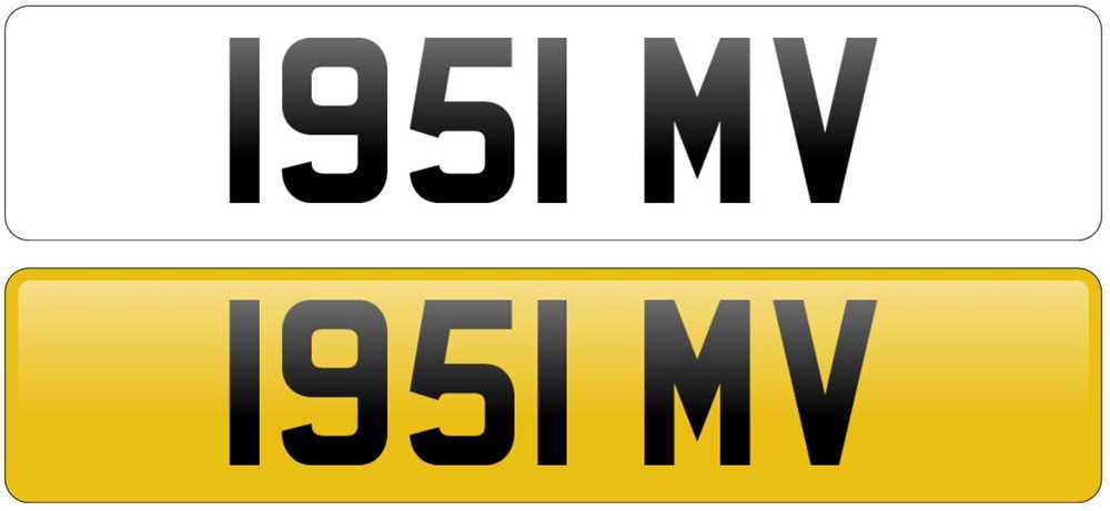 Lot 200 - Registration Number ‘1951 MV’