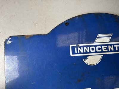 Lot 100 - 1960 Original double sided Lambretta dealer sign (Italian)