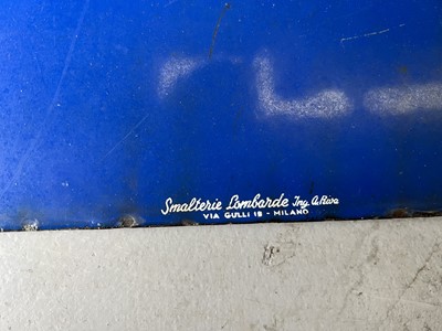 Lot 100 - 1960 Original double sided Lambretta dealer sign (Italian)