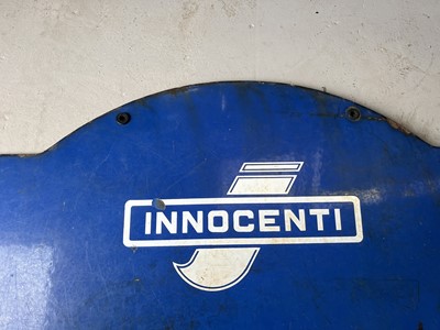 Lot 100 - 1960 Original double sided Lambretta dealer sign (Italian)