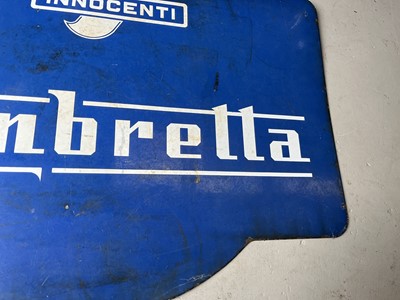 Lot 100 - 1960 Original double sided Lambretta dealer sign (Italian)