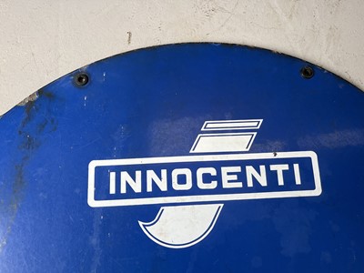 Lot 100 - 1960 Original double sided Lambretta dealer sign (Italian)