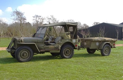 Lot 156 - 1944 Willys Jeep with Trailer