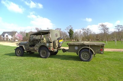 Lot 156 - 1944 Willys Jeep with Trailer