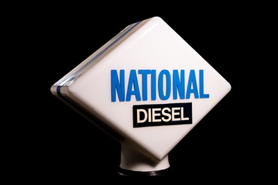 Lot 67 - National Diesel Glass Petrol Pump Globe