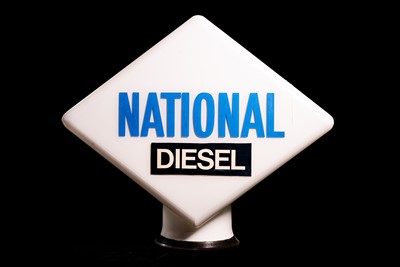 Lot 67 - National Diesel Glass Petrol Pump Globe