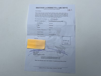 Lot 128 - 1950 Lambretta Model B Mk2