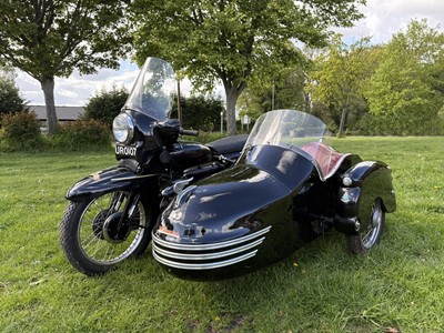 Lot 1955 Vincent Black Prince/Watsonian Combination