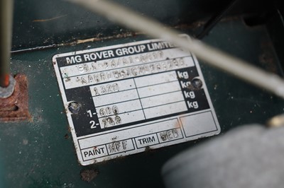 Lot 48 - 2001 MGF 1.8i VVC