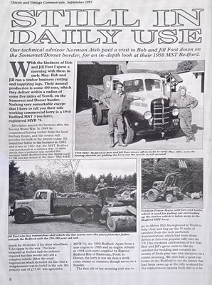 Lot 4 - 1950 Bedford M-Type 2 Tonne