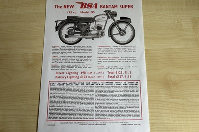 Lot 1958 BSA Bantam D5