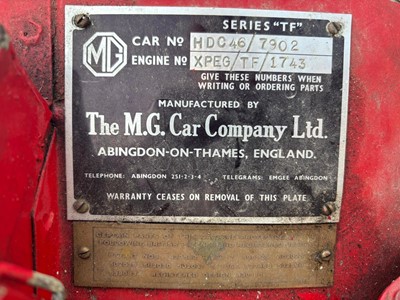 Lot 1954 MG TF 1500