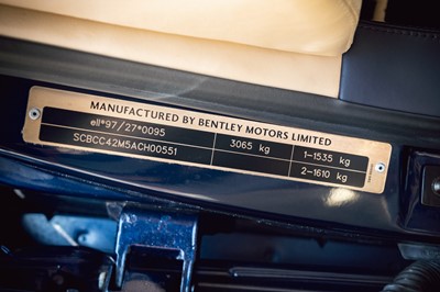 Lot 16 - 2010 Bentley Brooklands Coupe