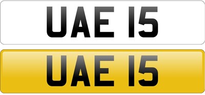 Lot 103 - Registration Number 'UAE 15'
