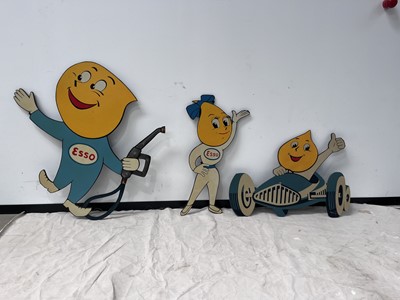 Lot Large Esso wall hanging cut-outs