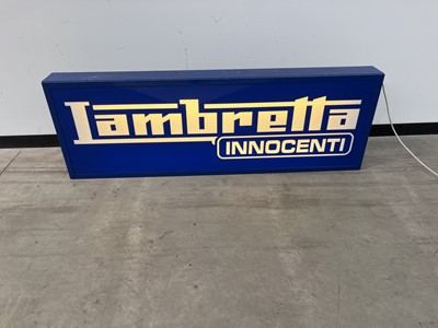 Lot Very Large Lambretta light-up garage sign