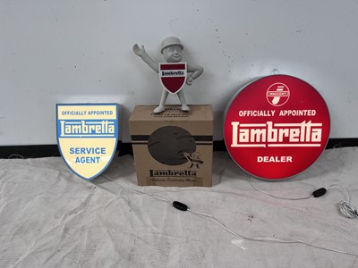 Lot Lambretta light-up shop display bundle