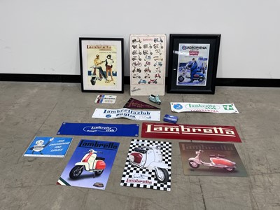Lot Lambretta pictures and signs bundle